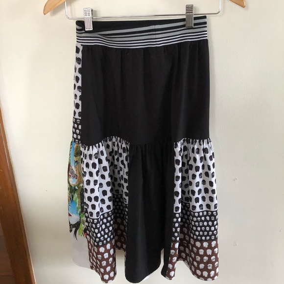 CLOVER CANYON ELASTIC  COLOR  RUNWAY TIERED SKIRT - Picture 4 of 6